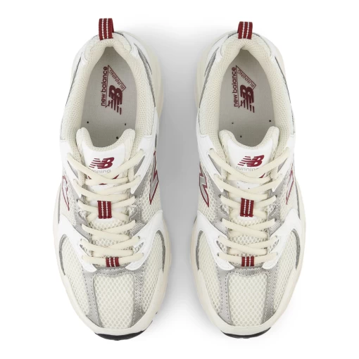 Кроссовки New Balance 530 Unisex бело-бордового цвета New Balance 530 Unisex