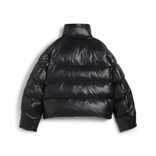 Куртка женская PUMA Shiny Puffer Jacket черного цвета