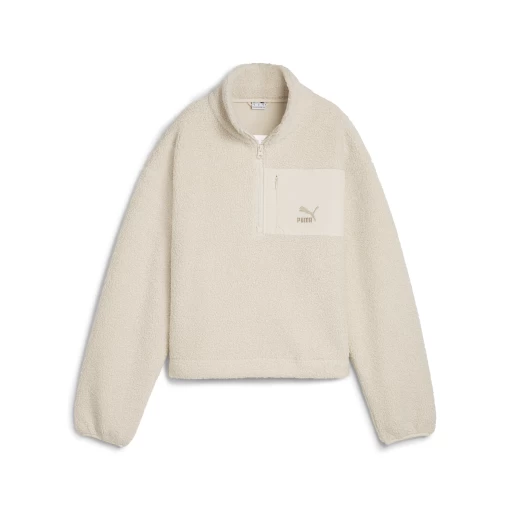 Кофта женская PUMA CLASSICS Winterized Half-Zip белого цвета
