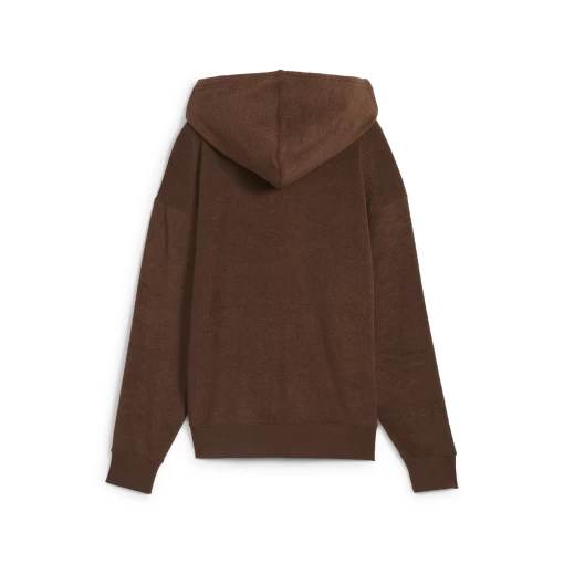 Худи женское PUMA HER Full-Zip Hoodie коричневого цвета