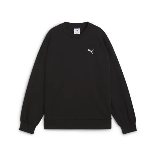 Свитшот женский PUMA WARDROBE ESS Oversized Crew черного цвета
