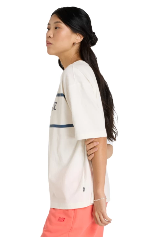 Футболка жіноча New Balance Athletics Nautical бежевого кольору