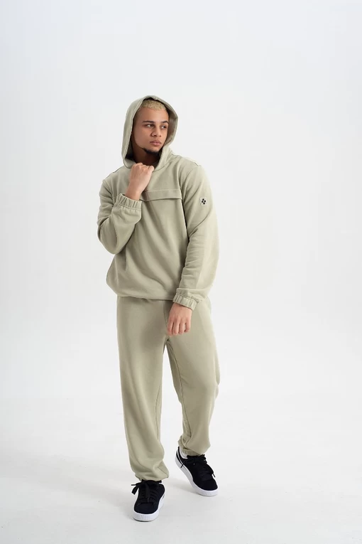 Худі FRND FOR FRIENDS Fold оливкового кольору