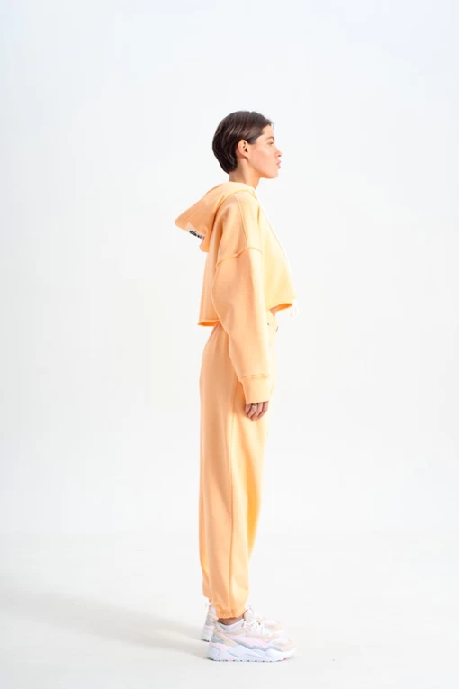 Штаны FRND FOR FRIENDS Spicy Pants абрикосового цвета с акцентным двойным поясом