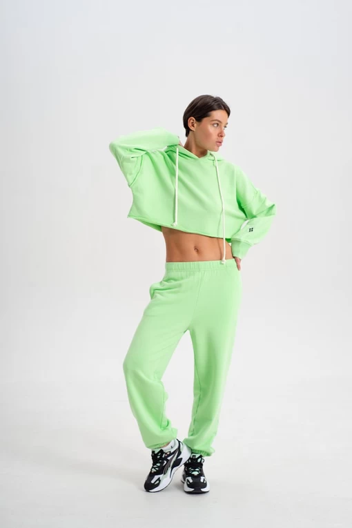 Штани FRND FOR FRIENDS Belle світло-зеленого кольору