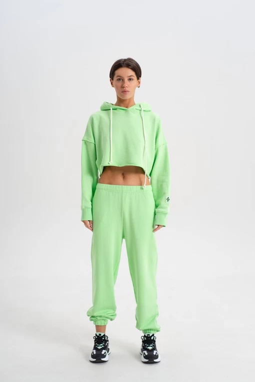 Штани FRND FOR FRIENDS Belle світло-зеленого кольору