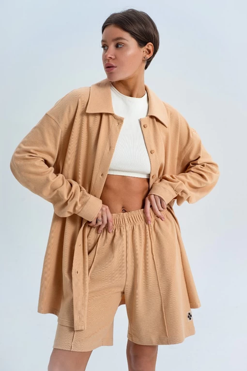 Шорты FRND FOR FRIENDS Fresh бежевого цвета