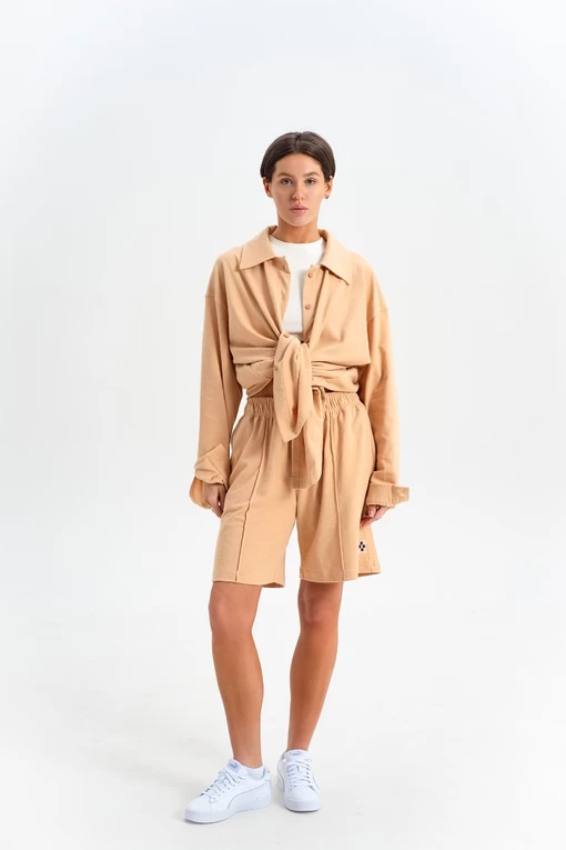 Шорты FRND FOR FRIENDS Fresh бежевого цвета