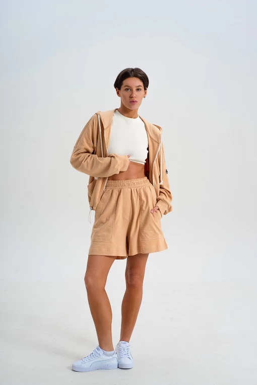 Шорты FRND FOR FRIENDS Fashion shorts бежевого цвета