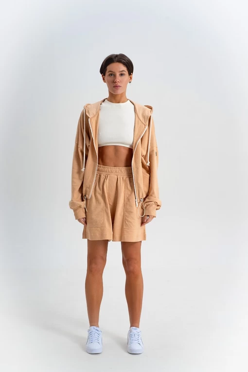 Шорты FRND FOR FRIENDS Fashion shorts бежевого цвета