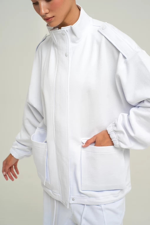 Бомбер FRND FOR FRIENDS Stern білого кольору