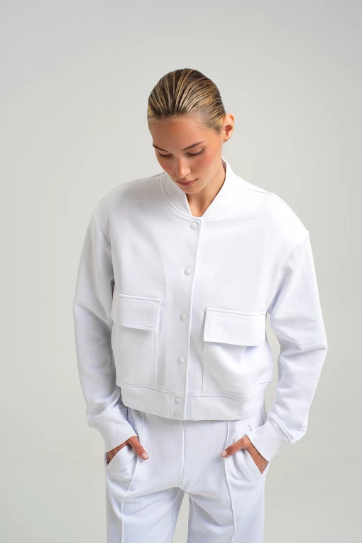 Бомбер FRND FOR FRIENDS Cherry білого кольору