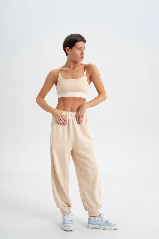 Топ с тонкими бретелями FRND FOR FRIENDS Boom Cool top бежевого цвета