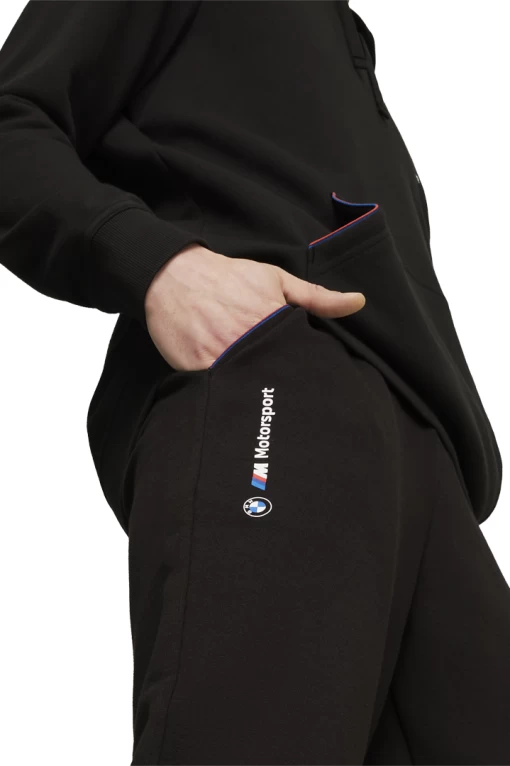Спортивные штаны мужские PUMA BMW MMS ESS+ PANTS FT черного цвета