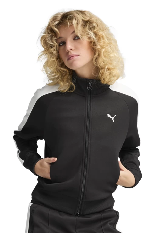 Олимпийка женская PUMA T7 ALWAYS ON Track Jacket черного цвета