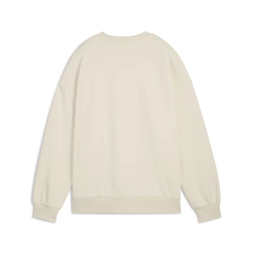Свитшот женский PUMA WARDROBE ESS Oversized Crew молочного цвета