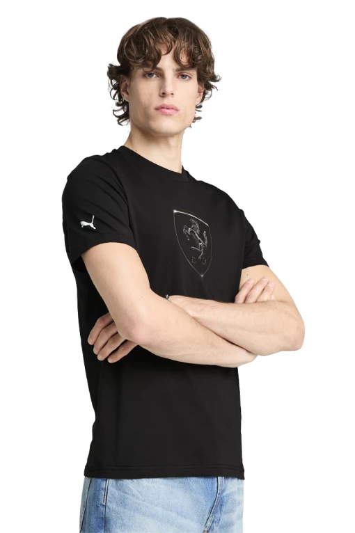 Футболка мужская PUMA Ferrari Race Tl Big Shield T черного цвета