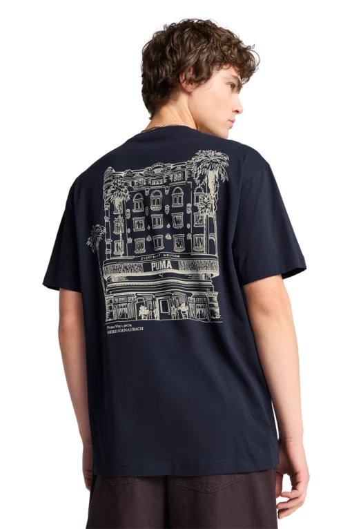 Футболка мужская PUMA GRAPHICS Hotel Relaxed Tee New Navy