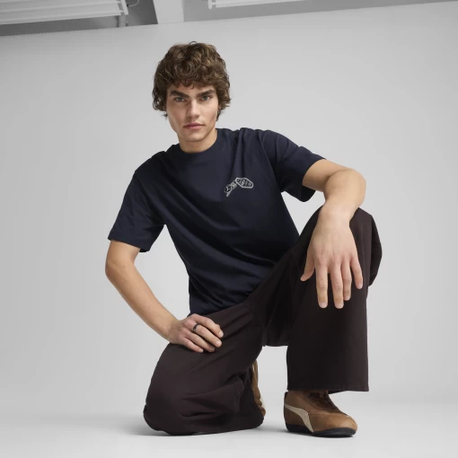 Футболка мужская PUMA GRAPHICS Hotel Relaxed Tee New Navy