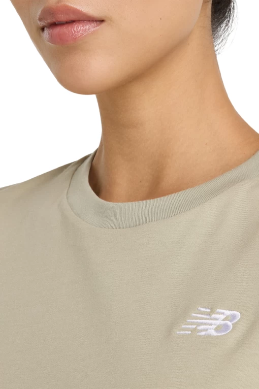 Футболка жіноча New Balance Sport Essentials Jersey оливкового кольору