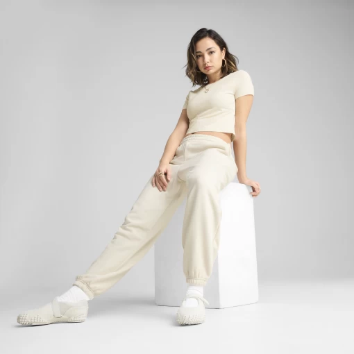 Футболка женская PUMA WARDROBE ESS Baby Tee Alpine Snow