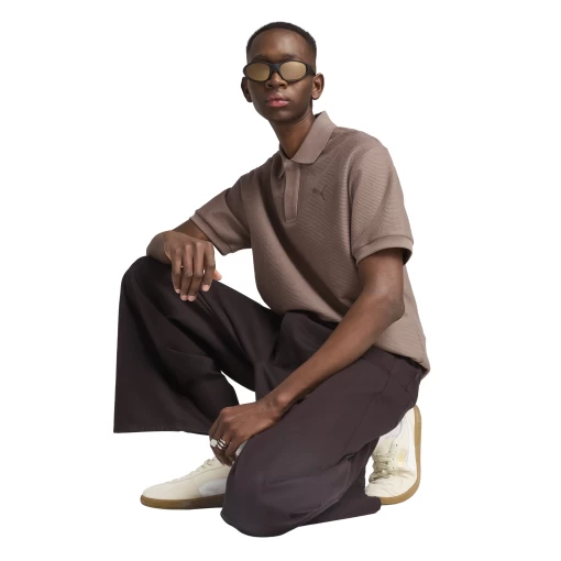 Поло PUMA PREMIUM ESS Jacquard Polo Unisex Totally Taupe
