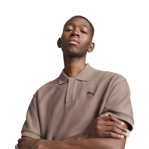Поло PUMA PREMIUM ESS Jacquard Polo Unisex Totally Taupe