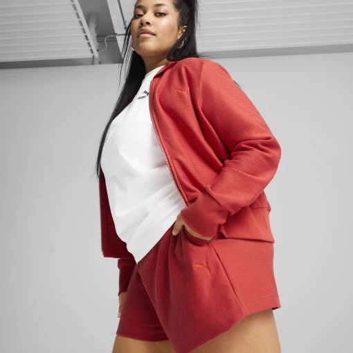 Спортивні шорти жіночі PUMA PREMIUM ESS A-Line Shorts Red Fire