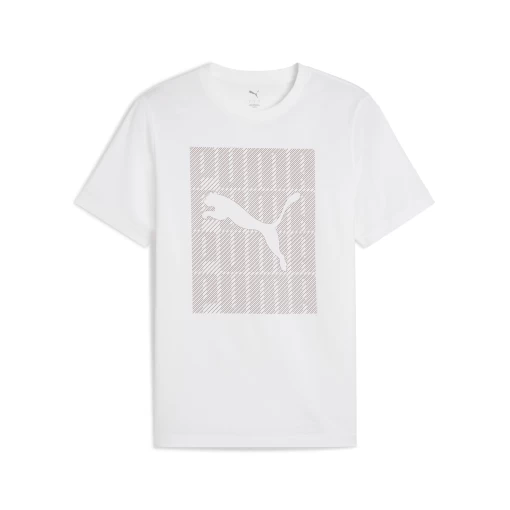 Футболка чоловіча PUMA GRAPHICS Puma Wording Tee білого кольору