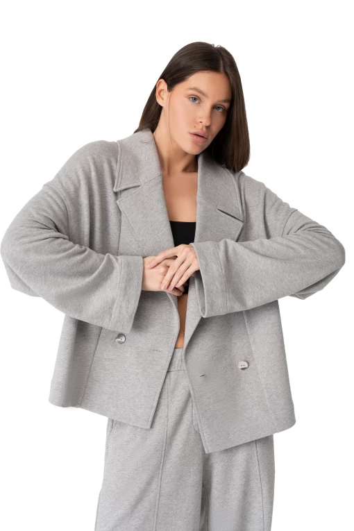 Жакет FRND FOR FRIENDS Demo жіночий кольору сірий меланж