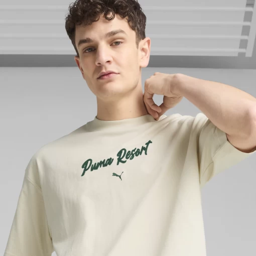 Футболка PUMA PREMIUM ESS Graphic Tee Unisex білого кольору