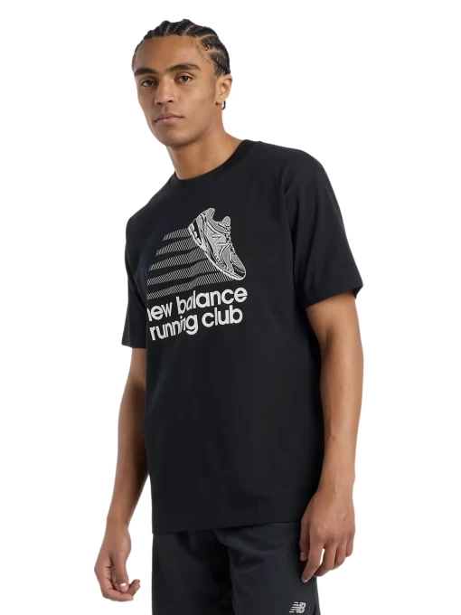 Футболка чоловіча New Balance Athletics Running Club чорного кольору