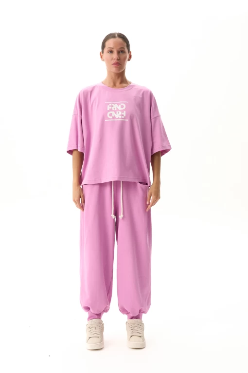 Футболка FRND FOR FRIENDS Woman лавандово-розового цвета