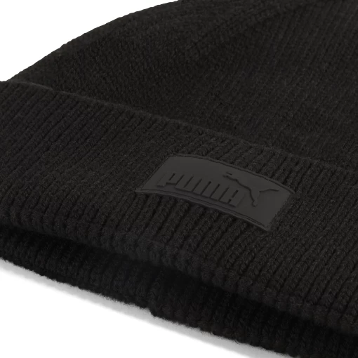 Шапка PUMA ESS ELEVATED Low Crown Unisex Beanie чорного кольору